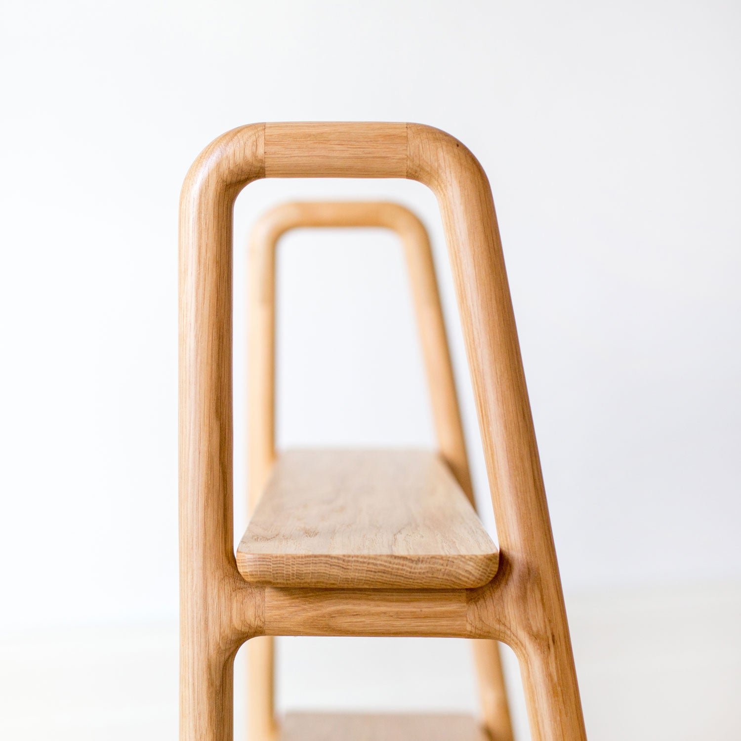 Solid wood cube shelves in walnut or oak - Nick James Design